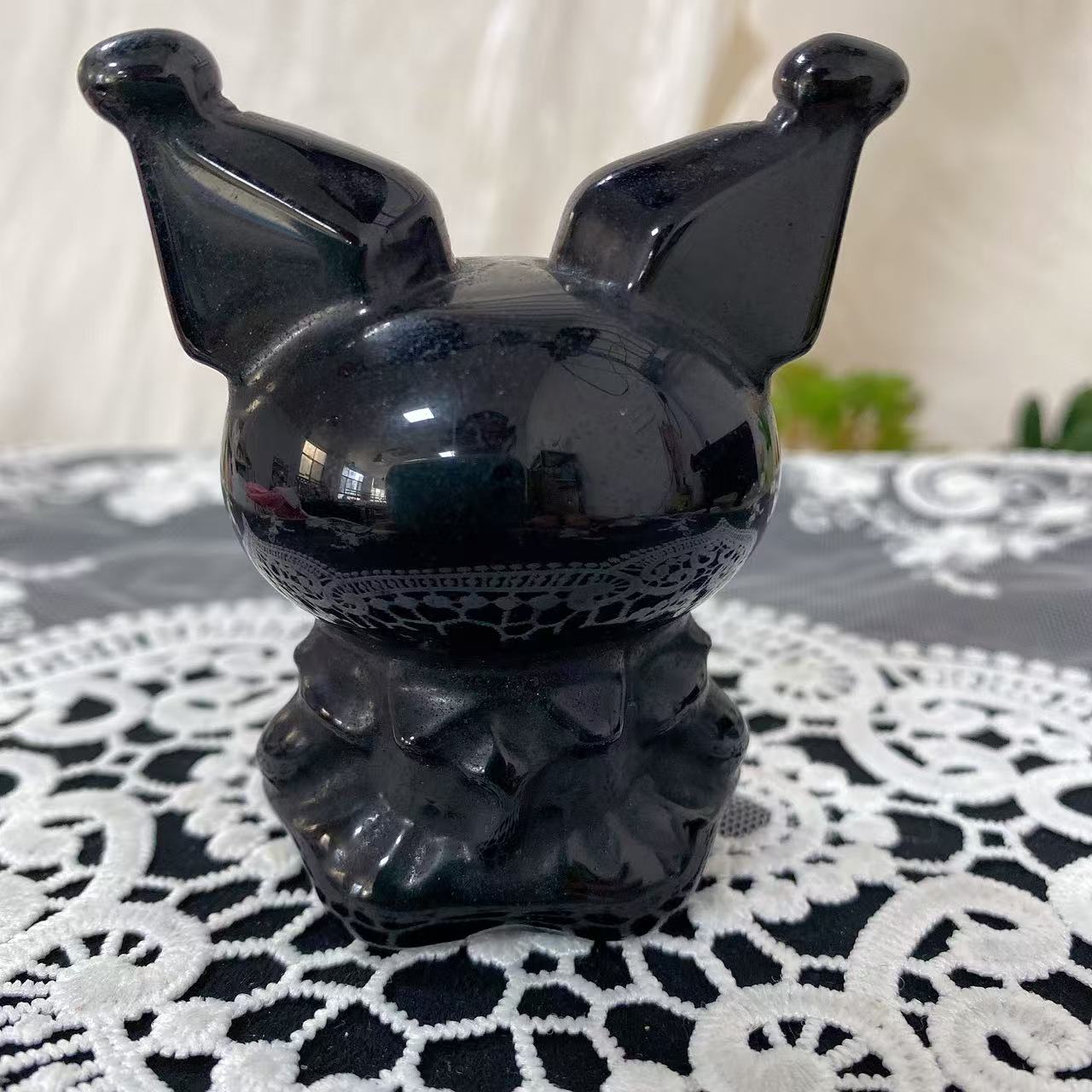 Black Obsidian Kuromi Carving
