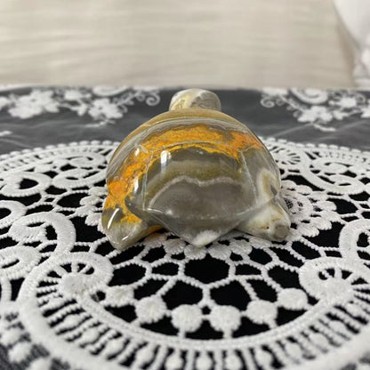 Bumble Bee Jasper Turtle Carving