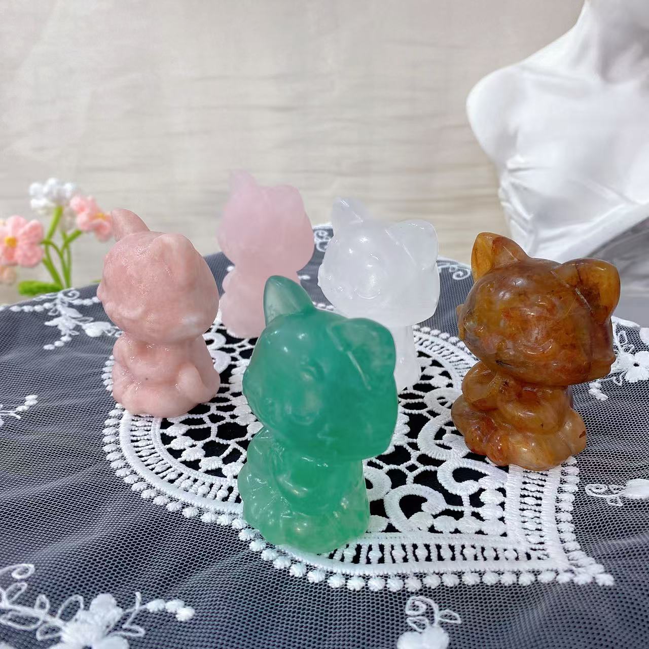 Crystal Cat Carving