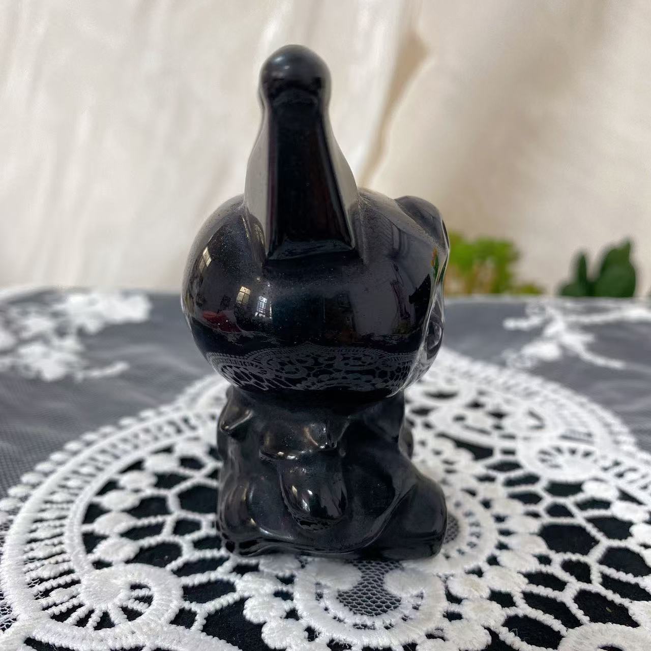 Black Obsidian Kuromi Carving