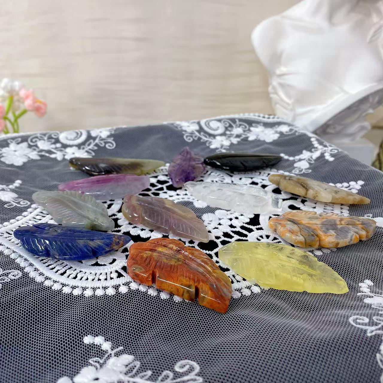 Crystal Leaf Carving