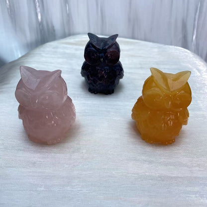Owl Crystal Carving