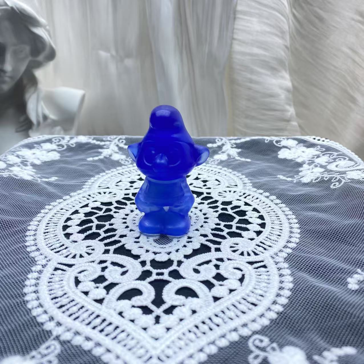 Blue Opalite Smurf Carving