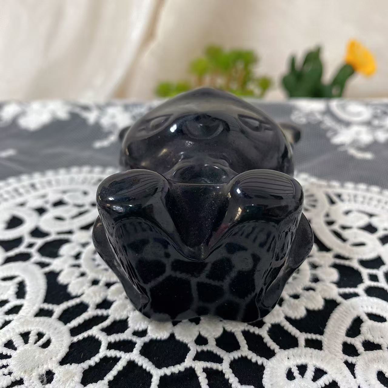 Black Obsidian Kuromi Carving