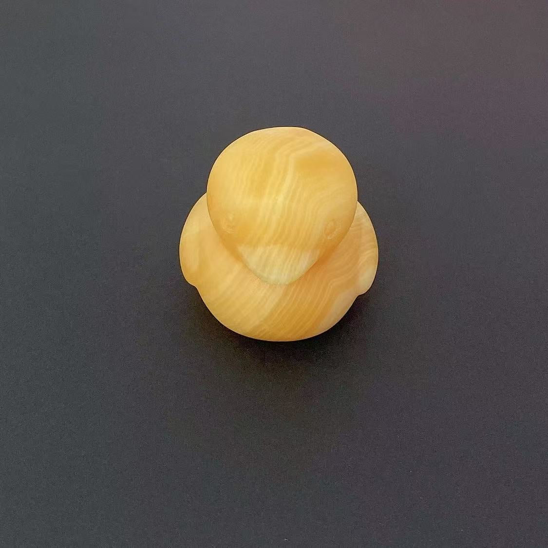 Yellow Calcite Duck Carving