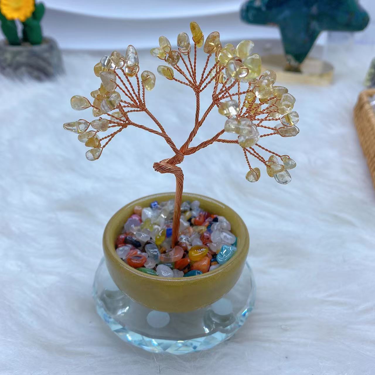 Citrine Money Tree with Bowl Base