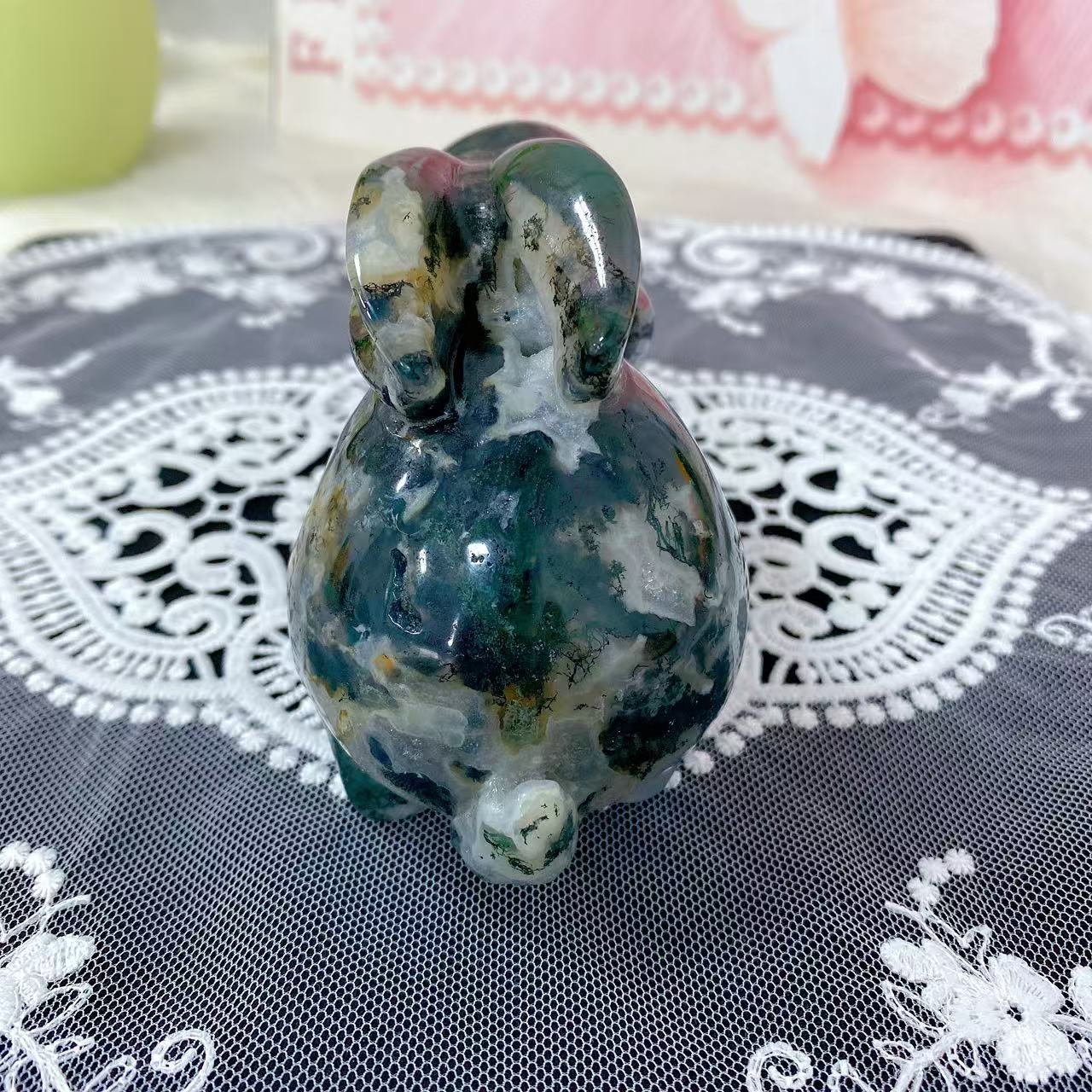 Moss Agate Rabbit
