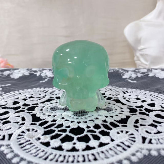 Fluorite Skull Doll Carving