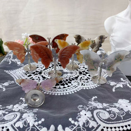 Crystal Standing Butterfly Carving