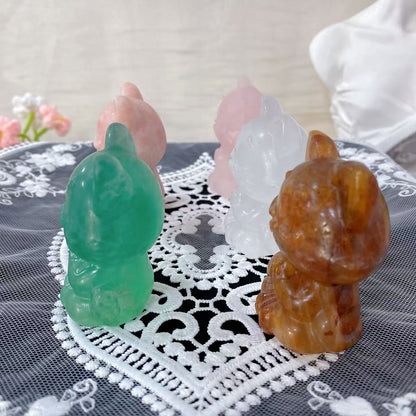 Crystal Cat Carving