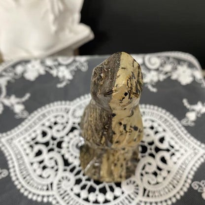 Picture Jasper Wolf Carving