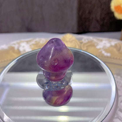Fluorite Mushroom Carving