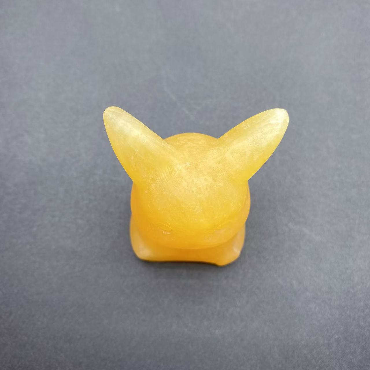 Yellow Calcite Pikachu Carving