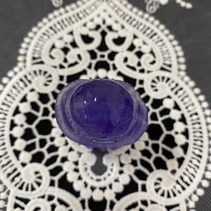 Purple Fluorite Jellyfish Carving