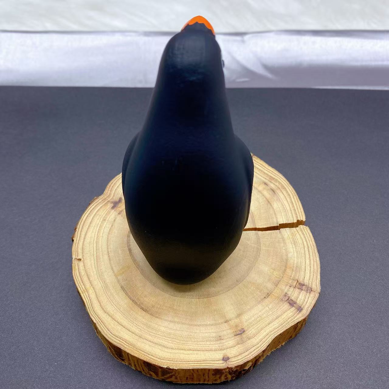 Obsidian Penguin Carving