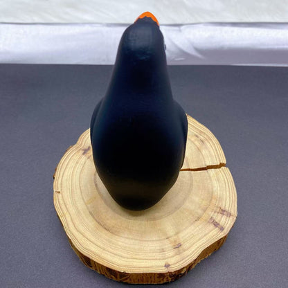 Obsidian Penguin Carving