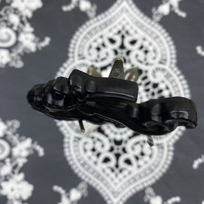 Silver Obsidian Mermaid Carving