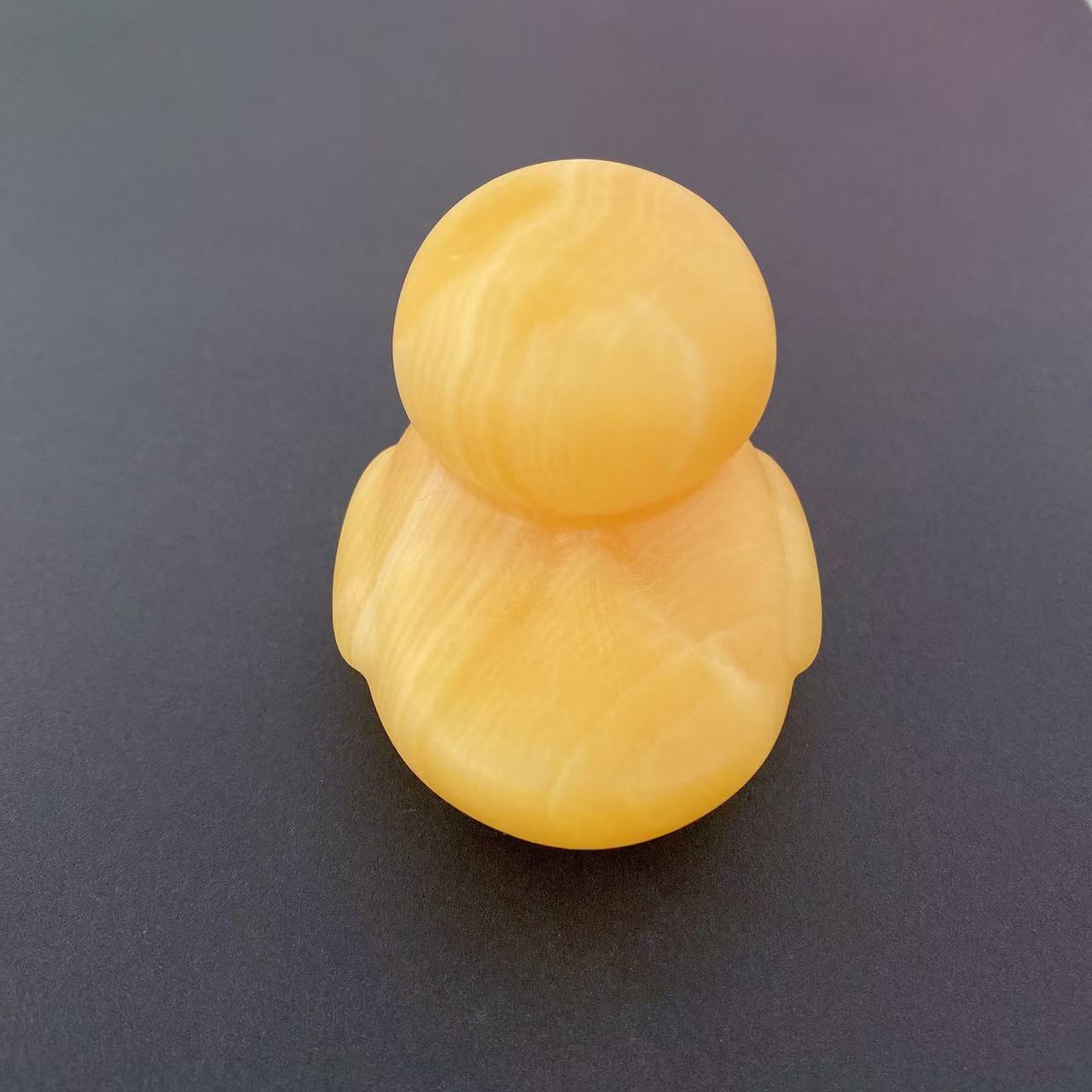 Yellow Calcite Duck Carving