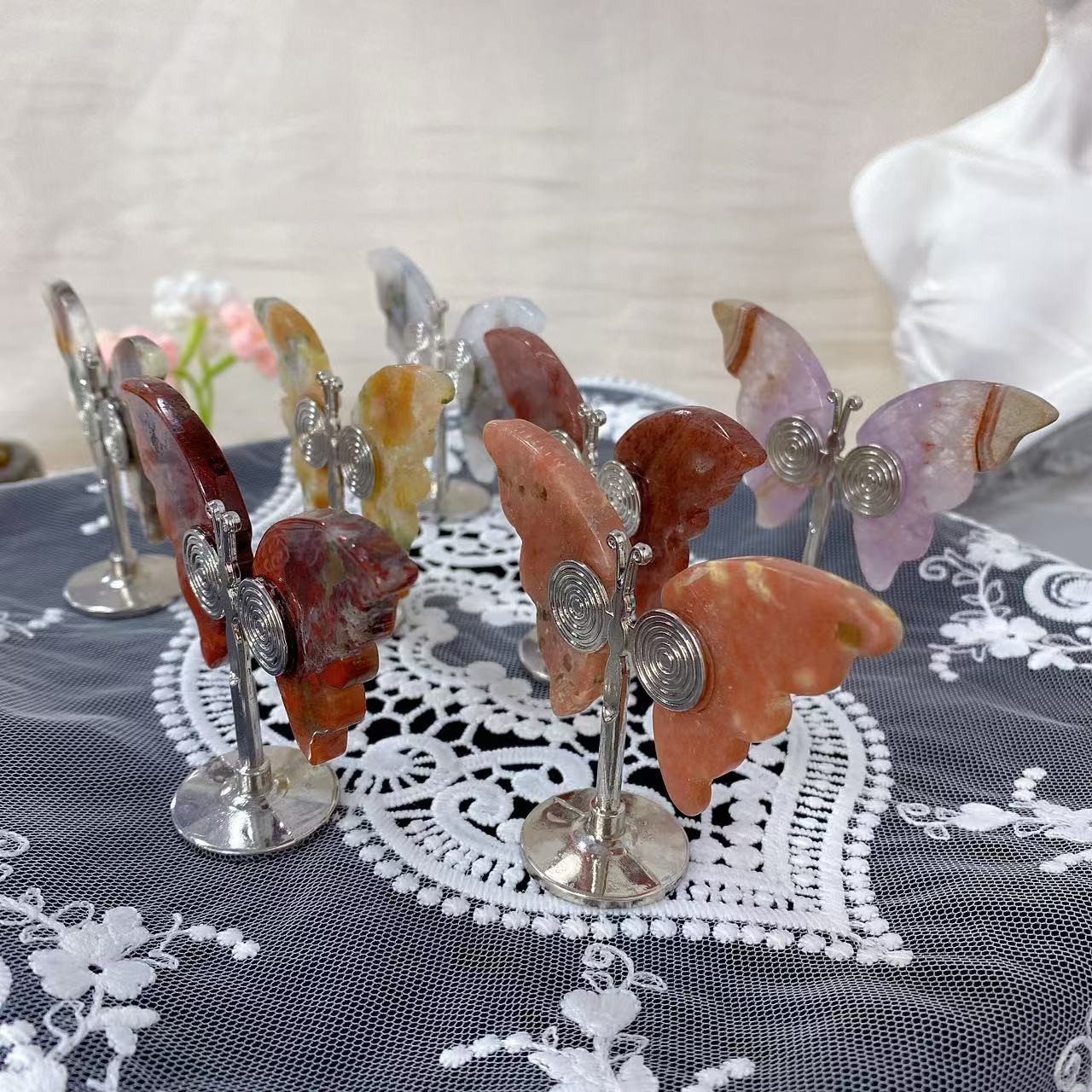 Crystal Standing Butterfly Carving