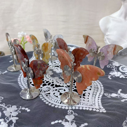 Crystal Standing Butterfly Carving