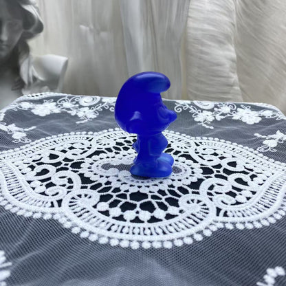 Blue Opalite Smurf Carving