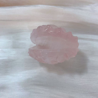 Rose Quartz Shell Carving