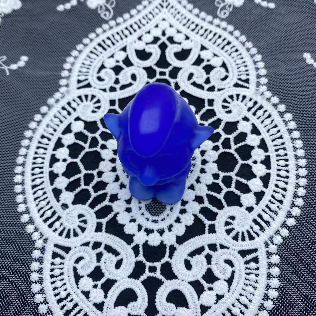 Blue Opalite Smurf Carving
