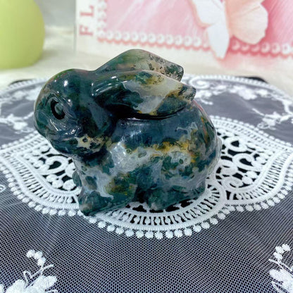 Moss Agate Rabbit